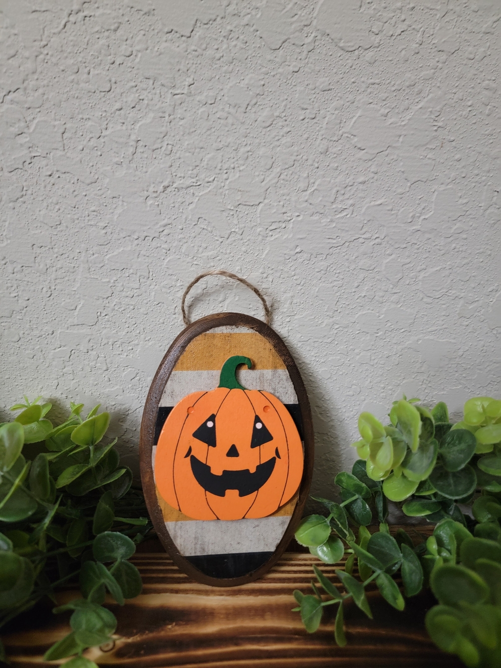 Halloween Pumpkin Wall Hanging - Orange Pumpkin Accent